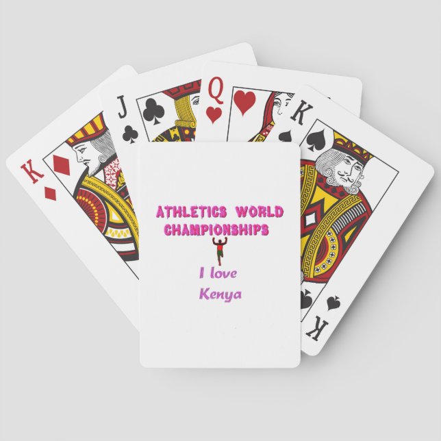 Athletics World Championships Kenya Runner: I Love Poker Cards (Back)