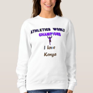 Athletics World Championships Kenya Runner: I Love Sweatshirt