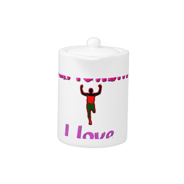 Athletics World Championships Kenya Runner: I Love Teapot (Front)