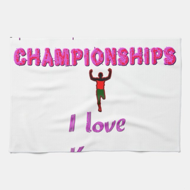 Athletics World Championships Kenya Runner: I Love Towel (Horizontal)