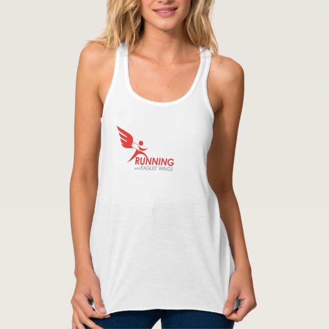 AthleticTank: Running with Eagles' Wings w/ Ribbon Tank Top (Front)