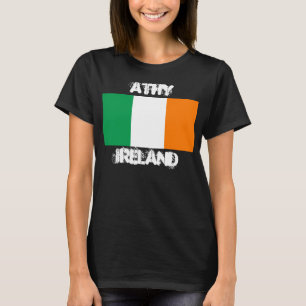Athy, Ireland with Irish flag T-Shirt