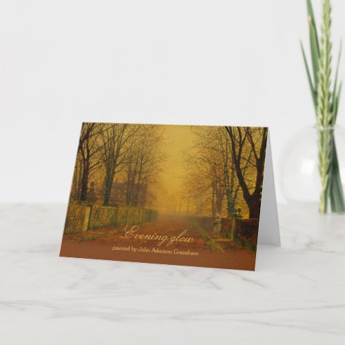 Atkinson Grimshaw Evening glow CC0868 Birthday Card