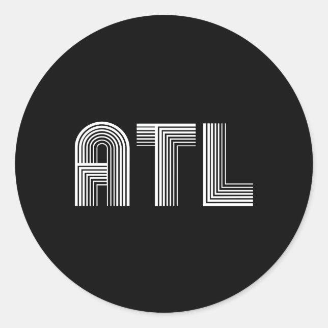 Atl Atlanta A T L Classic Round Sticker (Front)