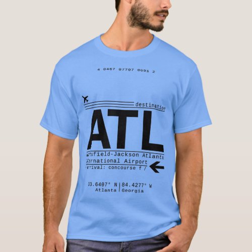 ATL Atlanta International Airport Call Letters T_Shirt