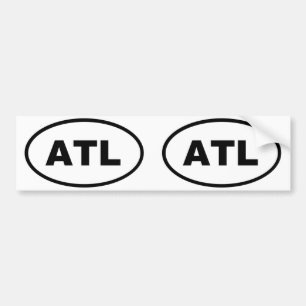 ATL Atlanta Oval Bumper Sticker