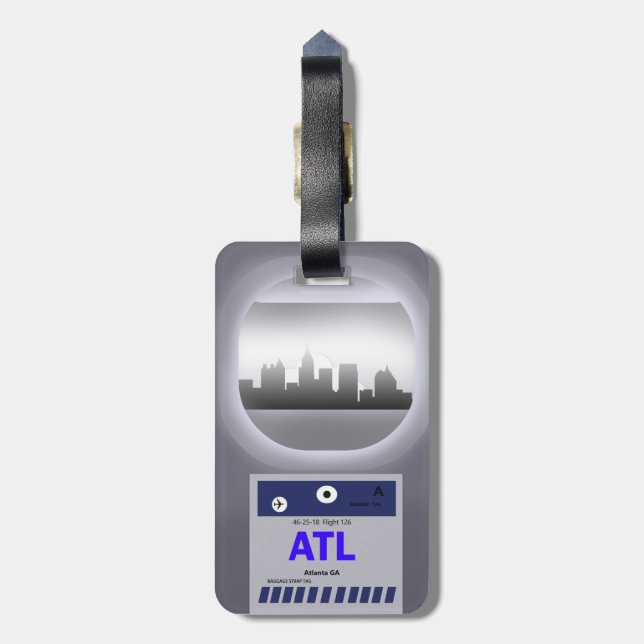 ATL CODE & SKYLINE LUGGAGE TAG (Back Vertical)