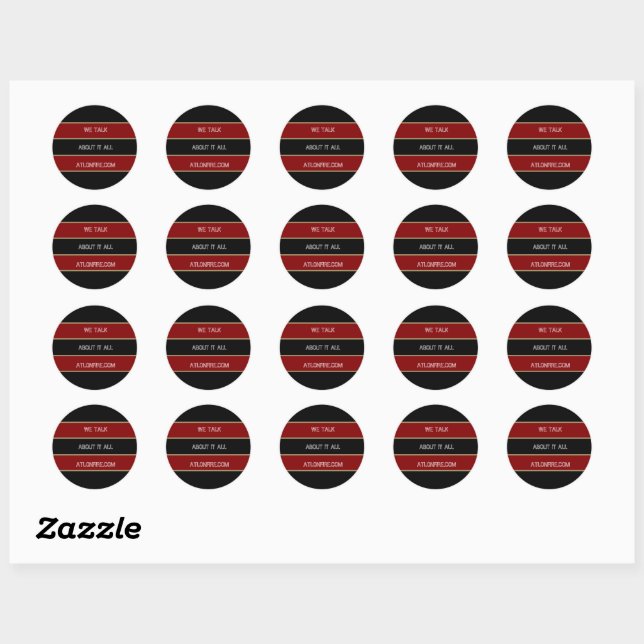 ATL ON FIRE STICKERS - ATLANTA UNITED PODCAST (Sheet)
