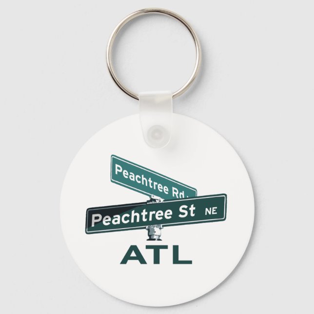 ATL Peachtree Signs Keychain (Front)