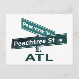 ATL Peachtree Signs Postcard