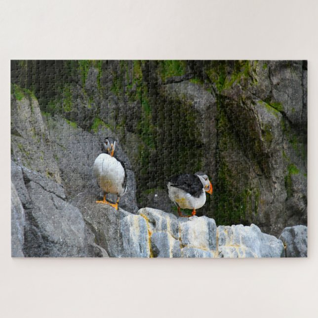 Atlanic Puffins. Jigsaw Puzzle (Horizontal)