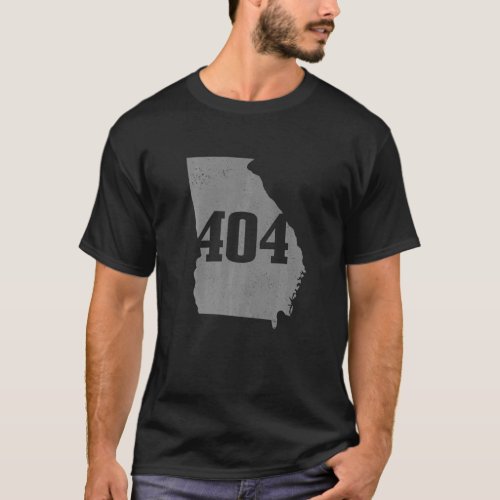 Atlanta 404 Area Code Atl Georgia Map State Pride  T_Shirt