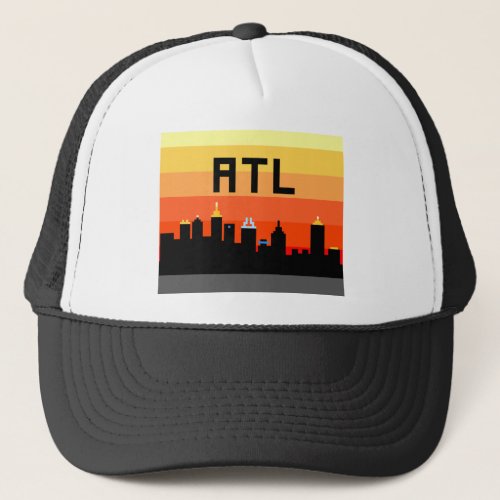 Atlanta 8_Bit Skyline ATL Trucker Hat