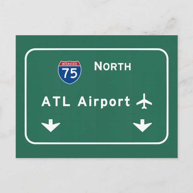 Atlanta ATL Airport I-75 N Interstate Georgia - Postcard (Front)