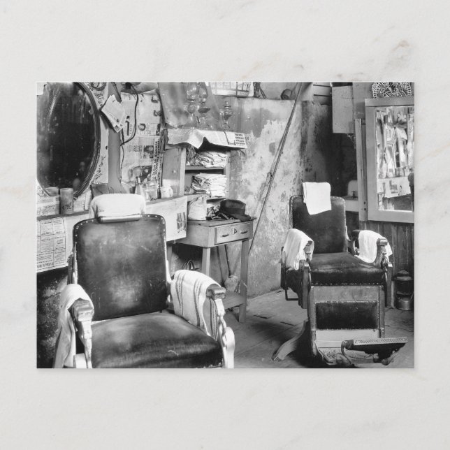 Atlanta Barber Shop, 1936 Postcard (Front)