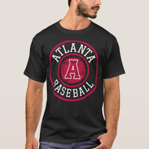 Atlanta Baseball Atl Pride Brave Retro Badge baseb T_Shirt