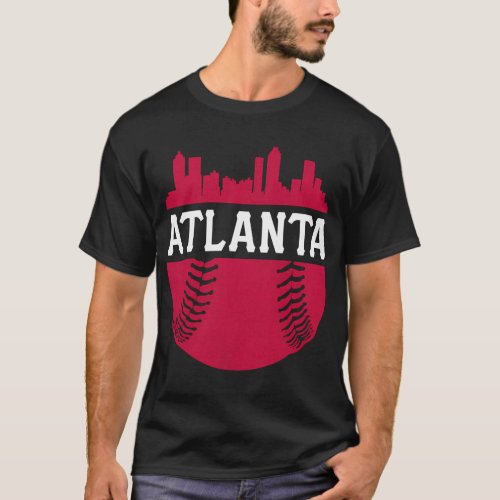 Atlanta Baseball Atl Skyline Brave T_Shirt