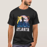 Atlanta Baseball Downtown Skyline Cityscape Baseba T-Shirt