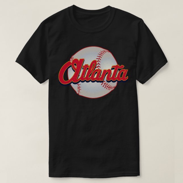 Atlanta Baseball Vintage Baseball Team Gift T-Shirt (Design Front)