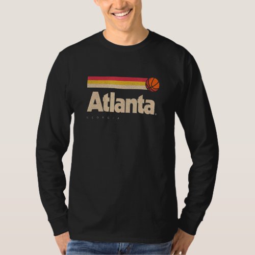Atlanta Basketball B Ball City Georgia Retro Atlan T_Shirt