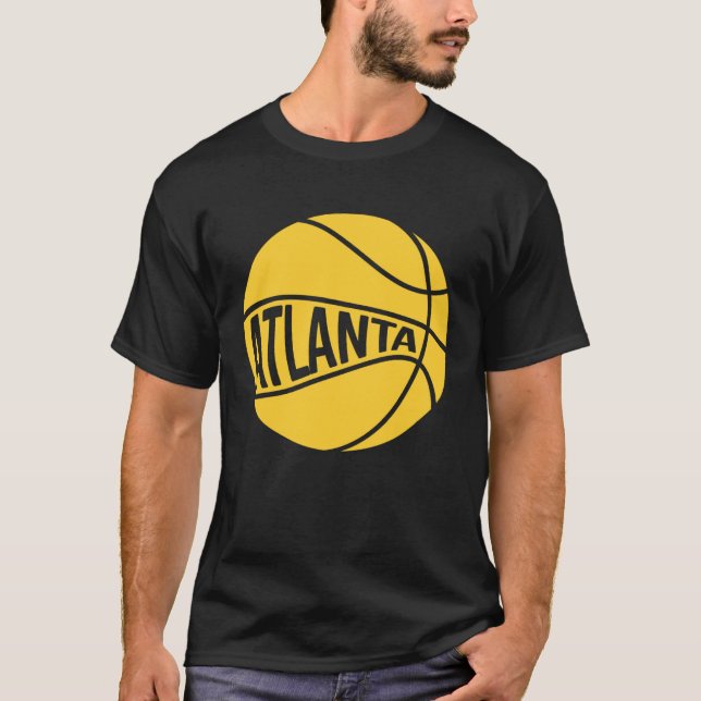 Atlanta Basketball Retro City Georgia State B Ball T-Shirt (Front)