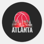 Atlanta Bysketbyll B-byll City Georgia Fan Pride  Classic Round Sticker