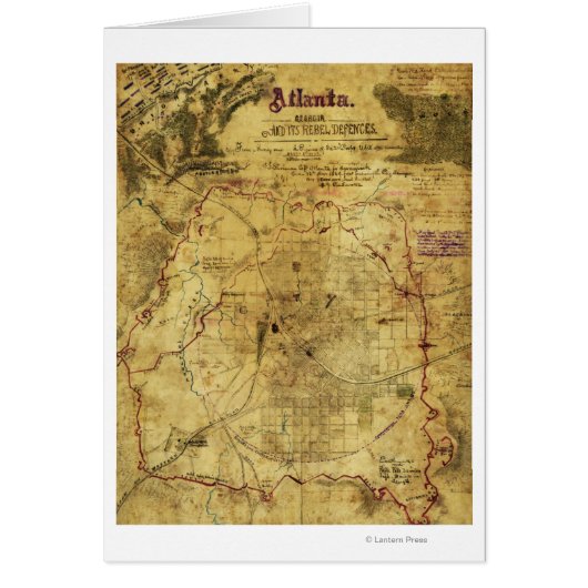 Atlanta Campaign - Civil War Panoramic Map 2 (Front)