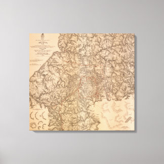 Atlanta Campaign - Civil War Panoramic Map 2 Canvas Print