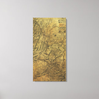 Atlanta Campaign - Civil War Panoramic Map Canvas Print