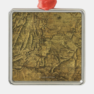 Atlanta Campaign - Civil War Panoramic Map Metal Ornament
