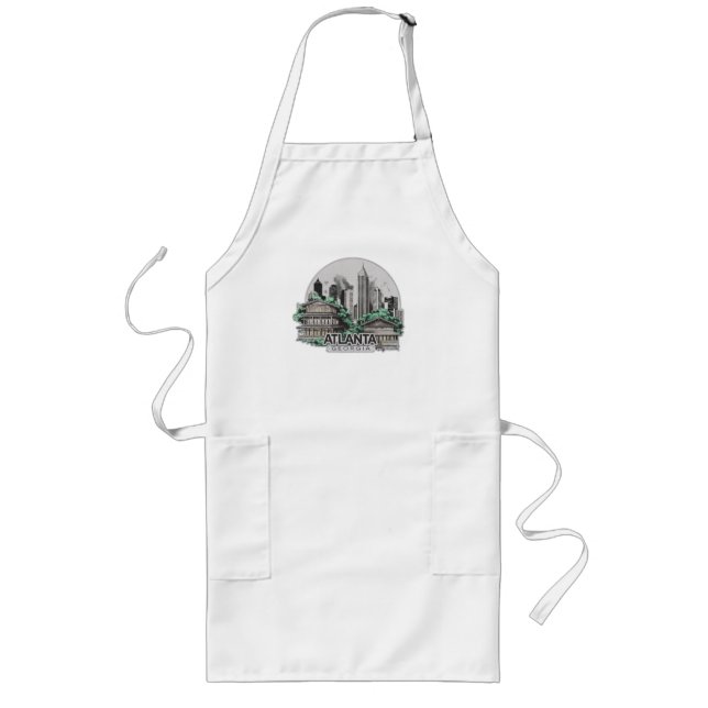 Atlanta City Georgia USA Long Apron (Front)