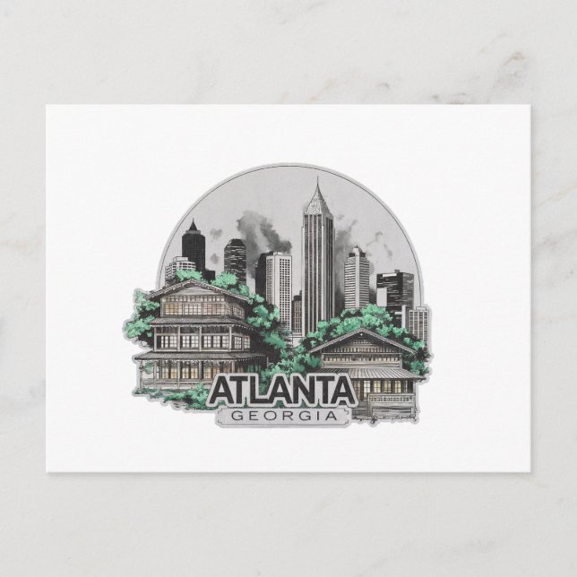 Atlanta City Georgia USA Postcard (Front)