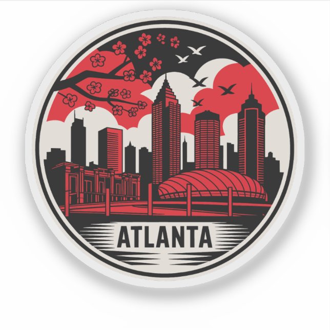Atlanta City Georgia USA Sticker (Front)