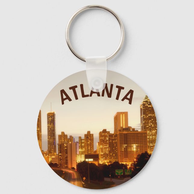 Atlanta City Night Views  Keychain (Front)