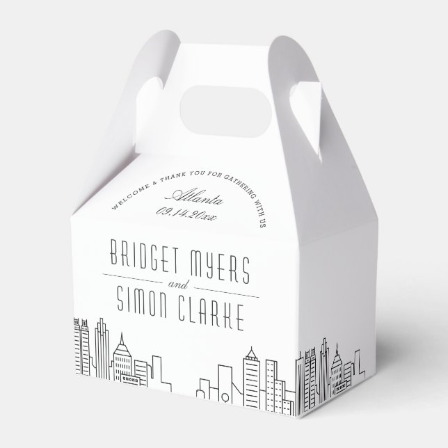 Atlanta | City Skyline Wedding Favor Box (Front Side)