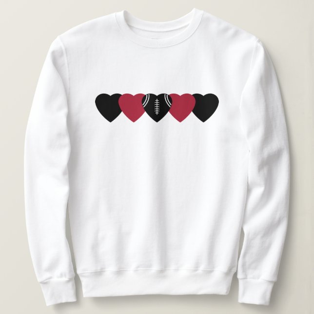 Atlanta Falcons Heart Football Sweatshirt (Design Front)