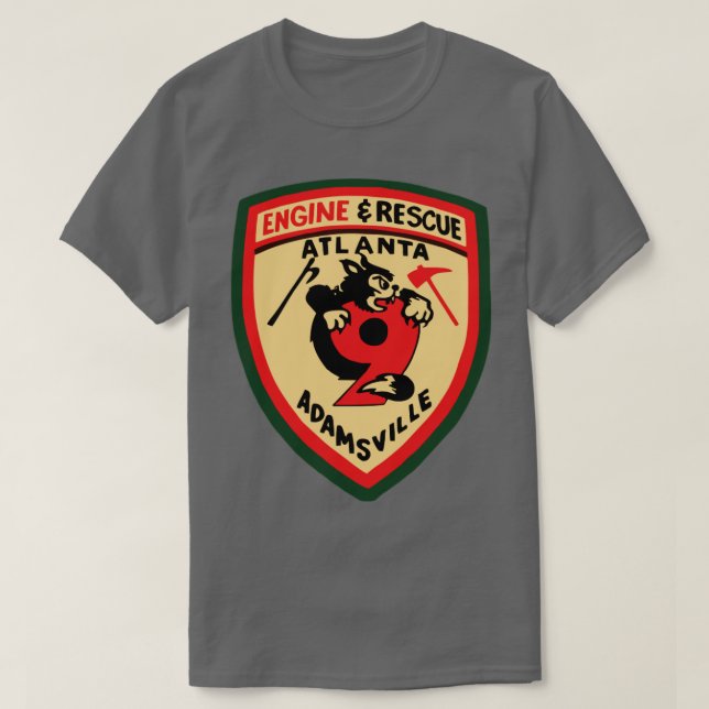 Atlanta Fire Station 9  T-Shirt (Design Front)
