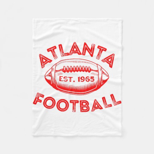 Atlanta Football Vintage Style  Fleece Blanket
