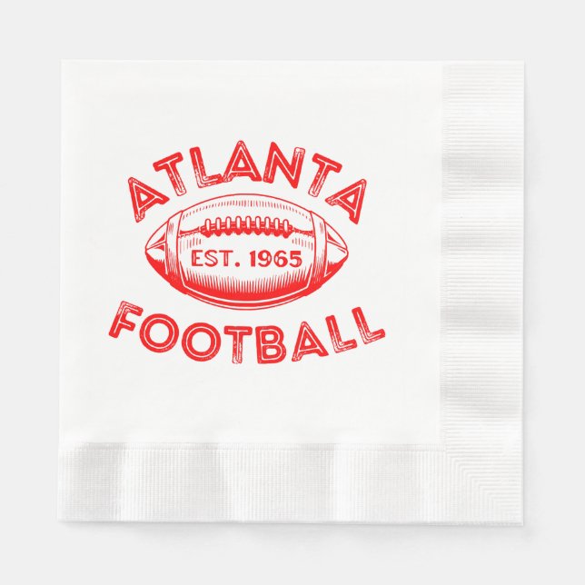 Atlanta Football Vintage Style  Napkins (Front)