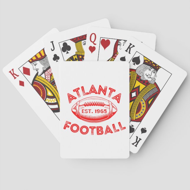 Atlanta Football Vintage Style  Poker Cards (Back)
