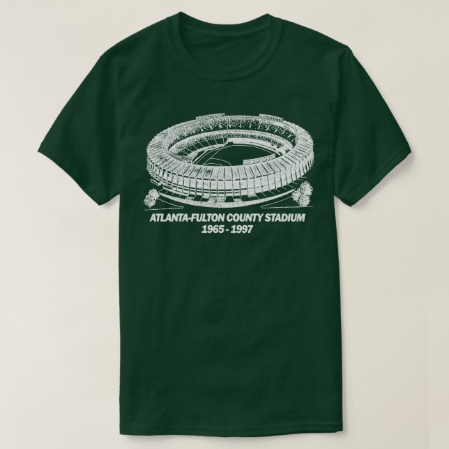Atlanta Fulton County Stadium 1965 thru 1997 TShir T-Shirt (Design Front)