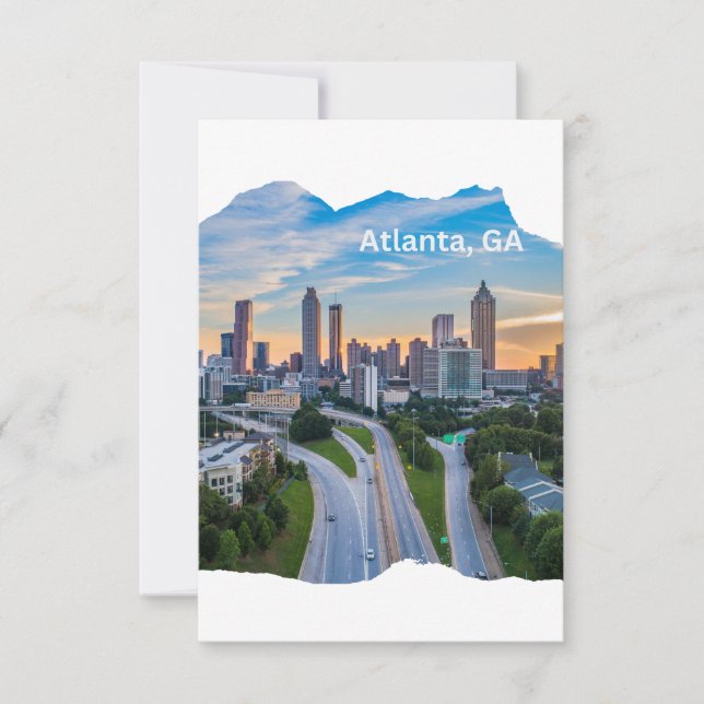 Atlanta, GA Downtown View  Card (Front)