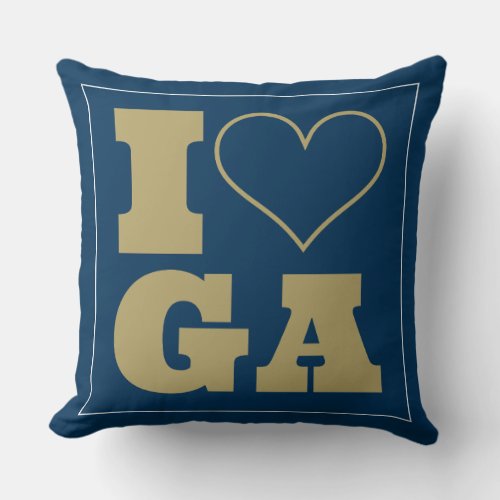 Atlanta GA Game Day School Pride Accent Throw Pillow