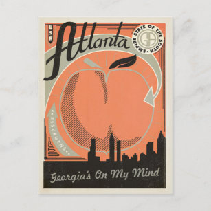 Atlanta, GA - Georgia's on my Mind Postcard