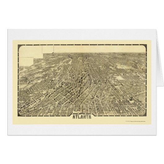 Atlanta, GA Panoramic Map - 1919 Cards (Front Horizontal)