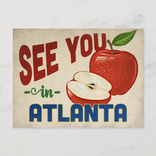 Atlanta Georgia Apple _ Vintage Travel Postcard