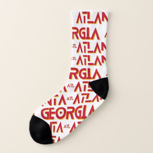 Atlanta ATL Edition W AllOverPrint Socks Zazzle