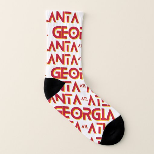 Atlanta ATL Edition W AllOverPrint Socks Zazzle