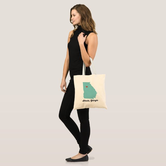 Atlanta, Georgia budget tote - cute for shopping (Front (Model))
