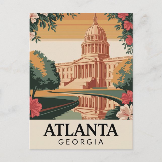 Atlanta Georgia  Capitol Travel Postcard (Front)